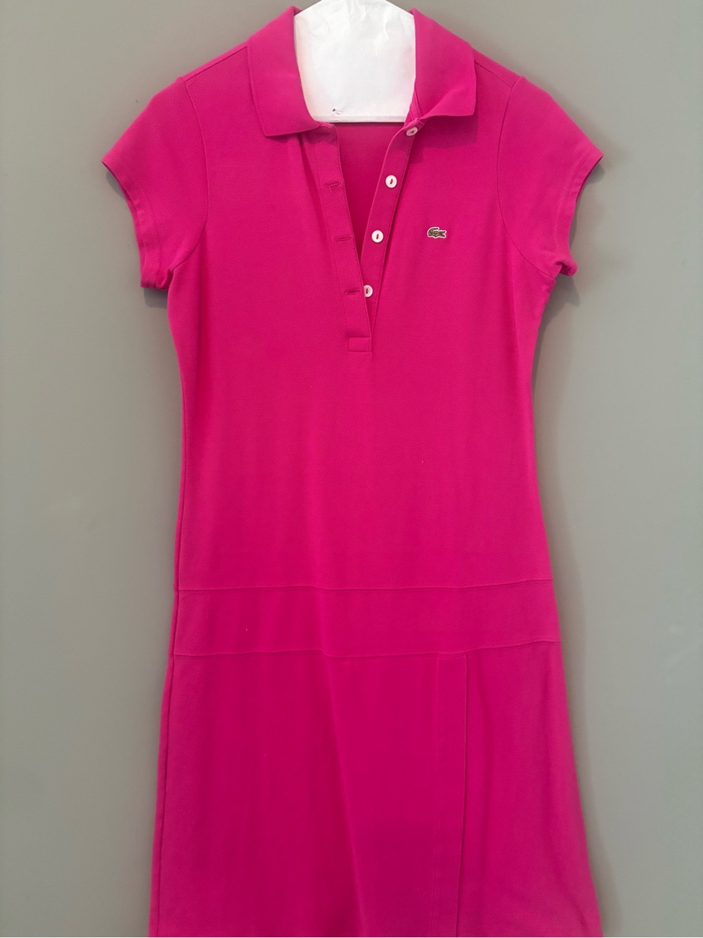 Lacoste Hot Pink Short Sleeve Polo Dress